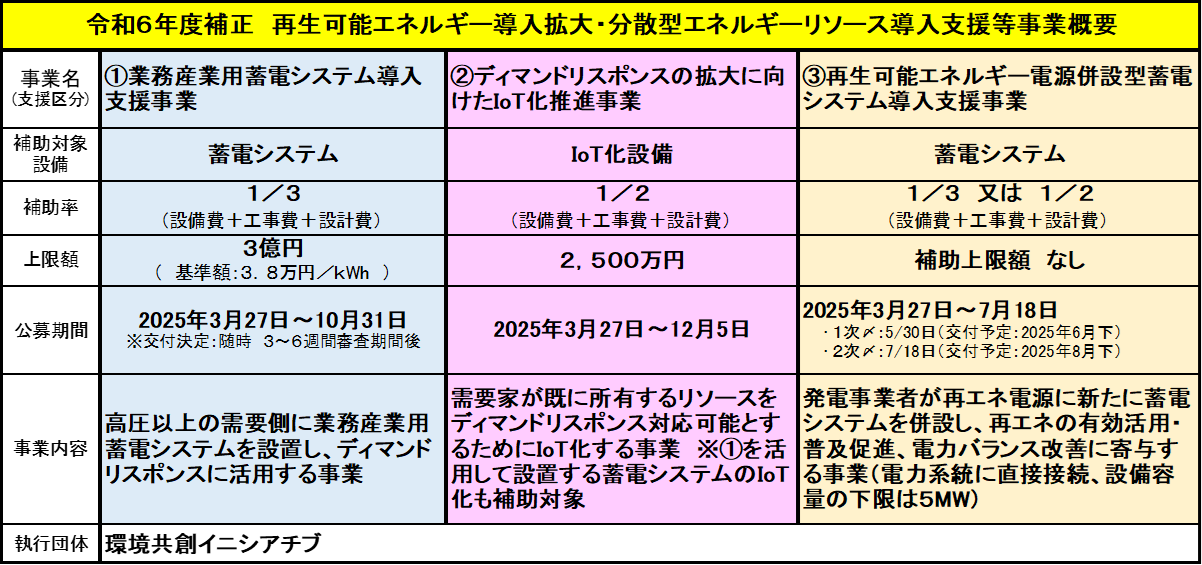 2025年度（継続）再生可能エネルギー導入拡大に向けた分散型エネルギーリソース導入支援等事業