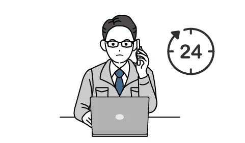 24時間遠隔監視による速やかなトラブル対応