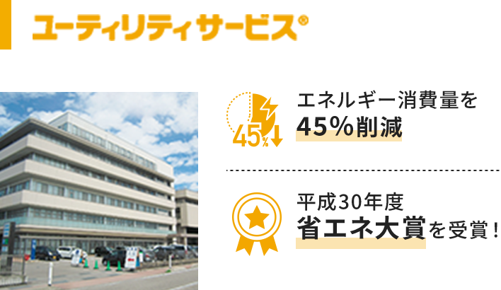 エネルギー消費量を45％削減,平成30年度省エネ大賞を受賞！