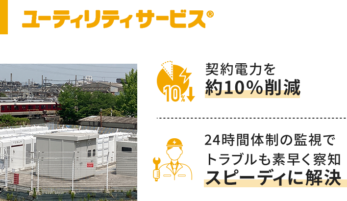 契約電力を約10％削減,24時間体制の監視でトラブルも素早く察知スピーディに解決